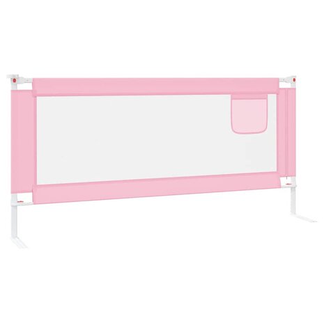 Bedhekje peuter 200x25 cm stof roze 4