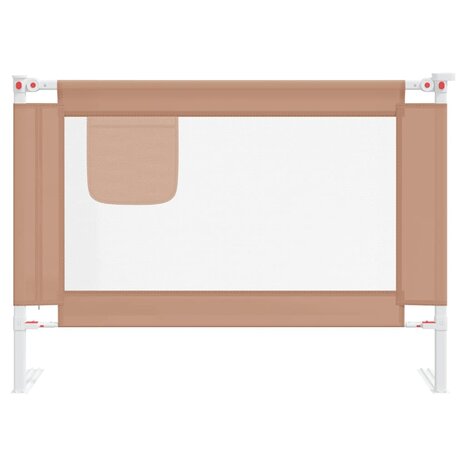 Bedhekje peuter 90x25 cm stof taupe 3