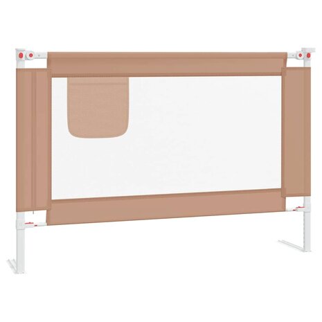 Bedhekje peuter 100x25 cm stof taupe 2