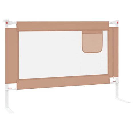 Bedhekje peuter 100x25 cm stof taupe 4