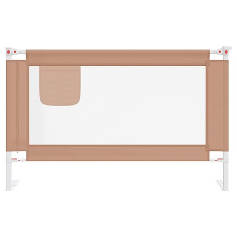 Bedhekje peuter 120x25 cm stof taupe 3