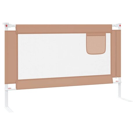 Bedhekje peuter 120x25 cm stof taupe 4