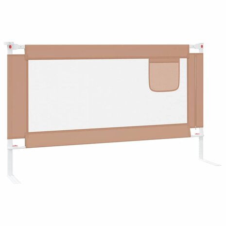 Bedhekje peuter 140x25 cm stof taupe 4