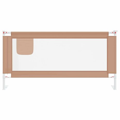 Bedhekje peuter 180x25 cm stof taupe 3