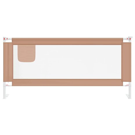 Bedhekje peuter 200x25 cm stof taupe 3
