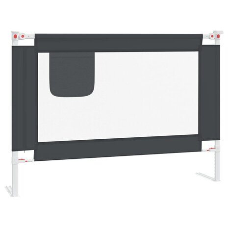 Bedhekje peuter 90x25 cm stof donkergrijs 2