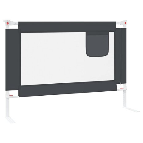 Bedhekje peuter 90x25 cm stof donkergrijs 3