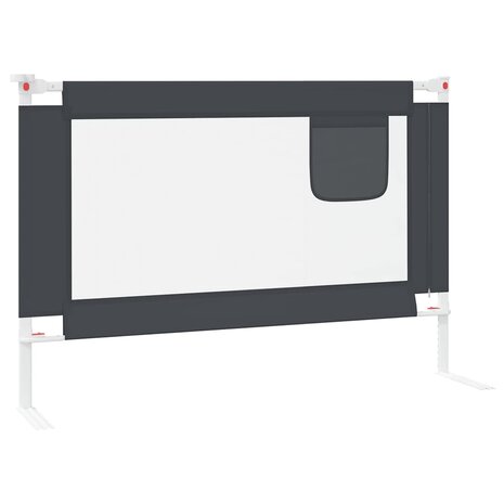 Bedhekje peuter 100x25 cm stof donkergrijs 3
