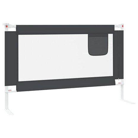 Bedhekje peuter 120x25 cm stof donkergrijs 3