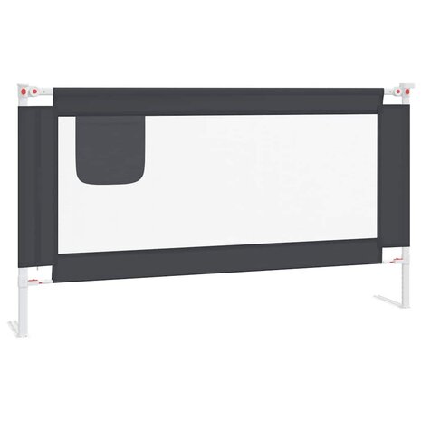 Bedhekje peuter 150x25 cm stof donkergrijs 2