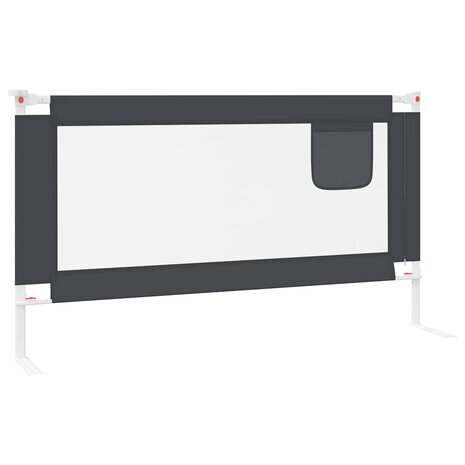 Bedhekje peuter 150x25 cm stof donkergrijs 3