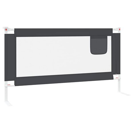 Bedhekje peuter 160x25 cm stof donkergrijs 3