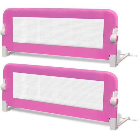 Kinderbedhekjes 2 st 102x42 cm roze 2