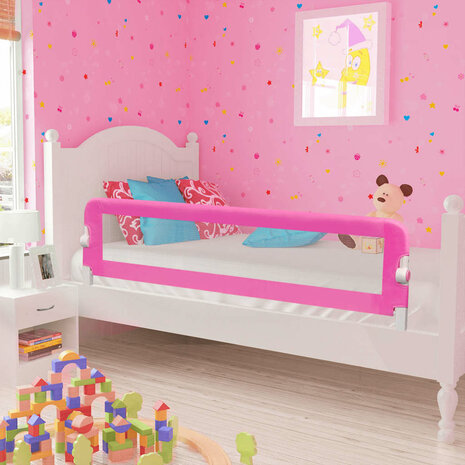 Kinderbedhekjes 2 st 150x42 cm roze  1