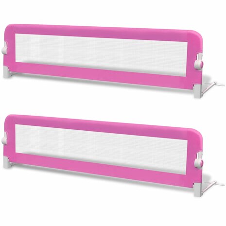 Kinderbedhekjes 2 st 150x42 cm roze  2