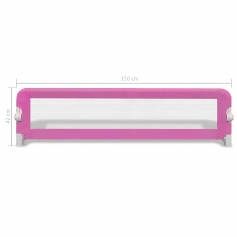 Kinderbedhekjes 2 st 150x42 cm roze  7