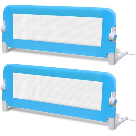 Kinderbedhekjes 2 st 102x42 cm blauw 2