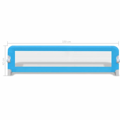Kinderbedhekjes 2 st 150x42 cm blauw  7