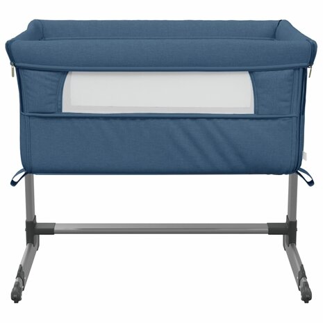 Babybox met matras linnen marineblauw 3