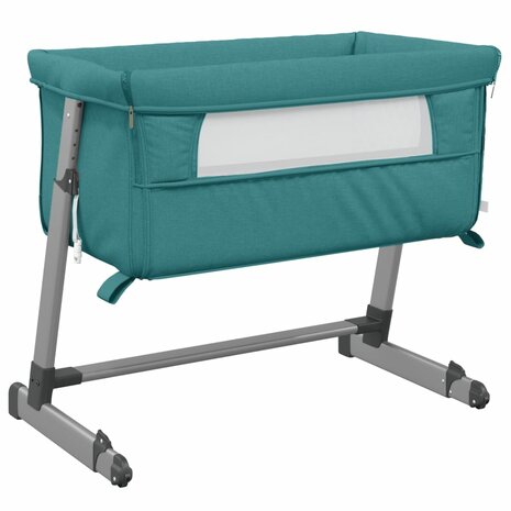 Babybox met matras linnen groen 2