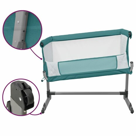 Babybox met matras linnen groen 6