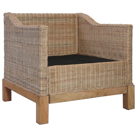 2-delig Bankstel met kussens natuurlijk rattan 4