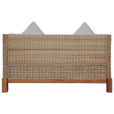 2-delig Bankstel met kussens natuurlijk rattan 4