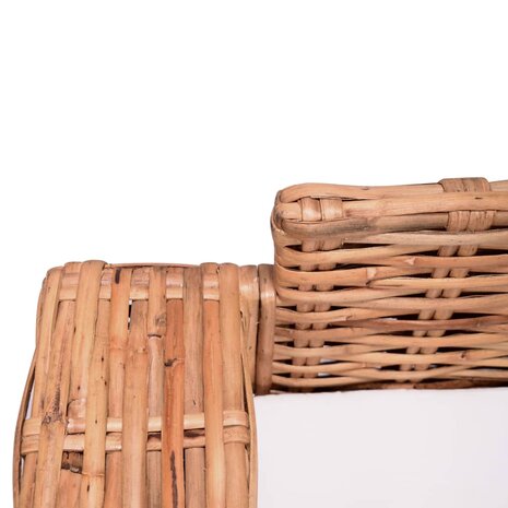 2-delig Bankstel met kussens natuurlijk rattan  9