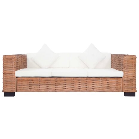 2-delig Bankstel met kussens natuurlijk rattan  5