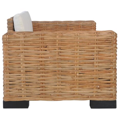 3-delig Bankstel met kussens natuurlijk rattan  5
