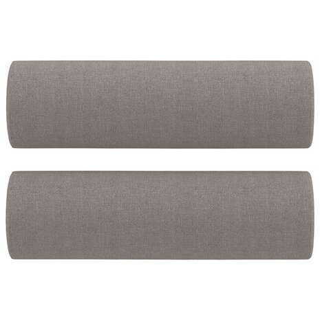 Driezitsbank met sierkussens 180 cm stof taupe 5