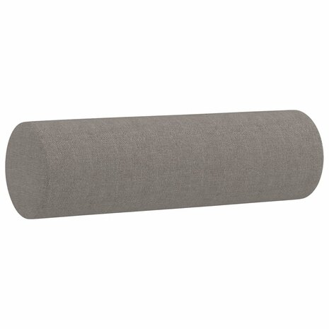 Driezitsbank met sierkussens 180 cm stof taupe 6