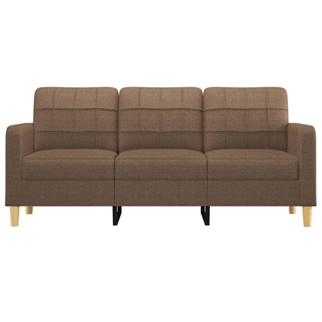 Driezitsbank 180 cm stof bruin 3