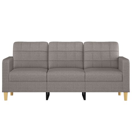 Driezitsbank 180 cm stof taupe 3