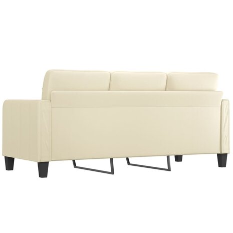 Driezitsbank 180 cm kunstleer crèmekleurig 5