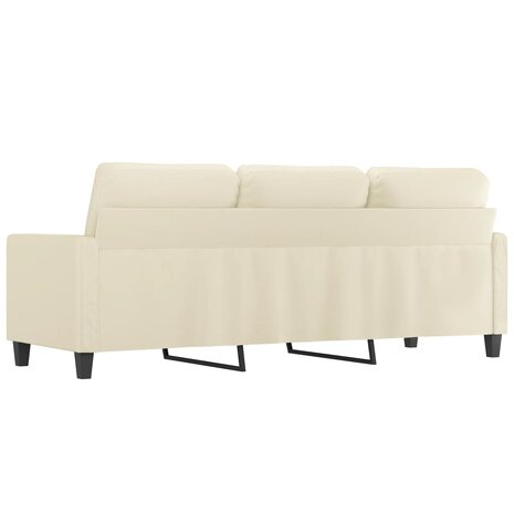 Driezitsbank 180 cm kunstleer crèmekleurig 5