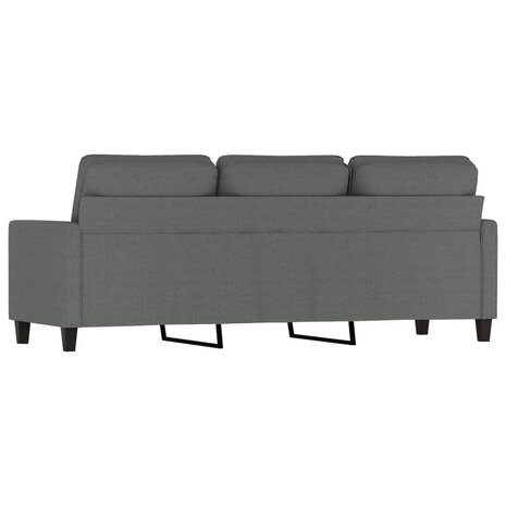 Driezitsbank 180 cm stof donkergrijs 5