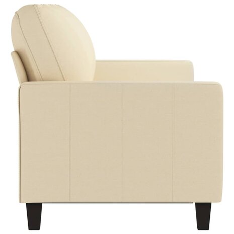 Driezitsbank 180 cm stof crèmekleurig 4