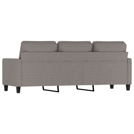Driezitsbank 180 cm stof taupe 5
