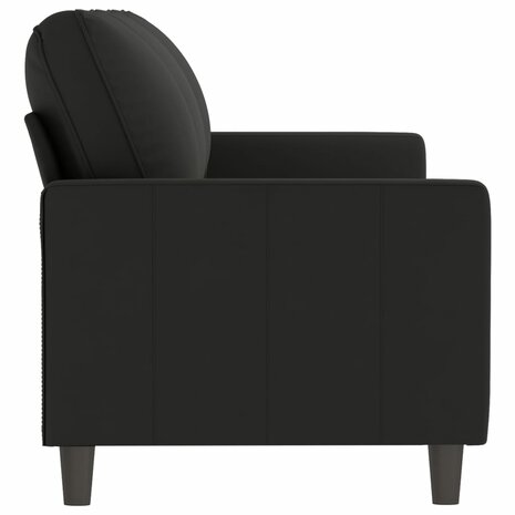 Driezitsbank 180 cm fluweel zwart 4