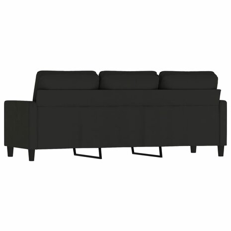 Driezitsbank 180 cm fluweel zwart 5