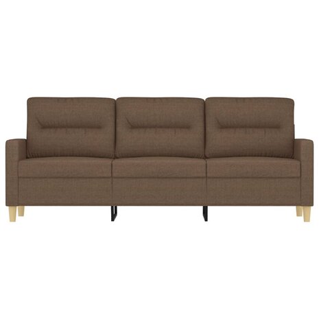 Driezitsbank 180 cm stof bruin 3