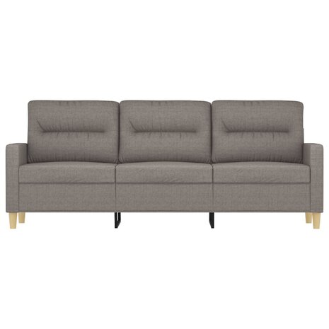 Driezitsbank 180 cm stof taupe 3