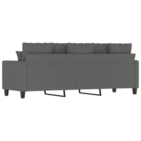 Driezitsbank 180 cm stof donkergrijs 5