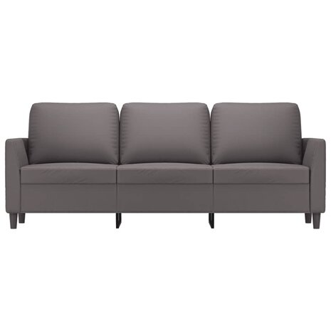 Driezitsbank 180 cm kunstleer grijs 3