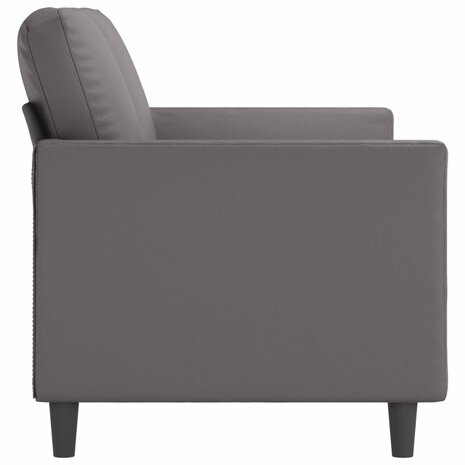Driezitsbank 180 cm kunstleer grijs 4