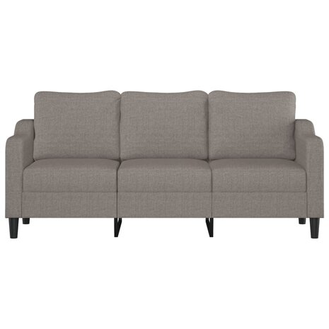 Driezitsbank 180 cm stof taupe 3