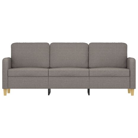 Driezitsbank 180 cm stof taupe 3