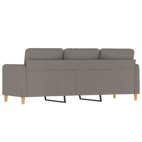 Driezitsbank 180 cm stof taupe 5