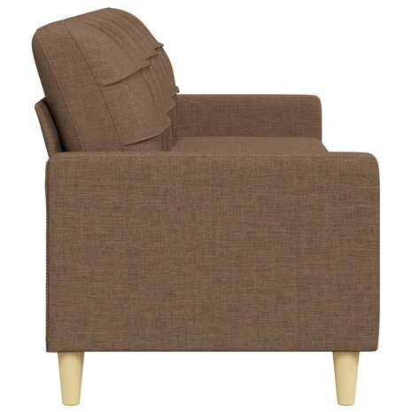 Driezitsbank 210 cm stof bruin 5